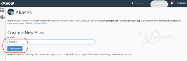 پارک دامنه در سی پنل - نحوه پارک دامنه در cpanel - خدمات طراحی سایت دیجیتالی