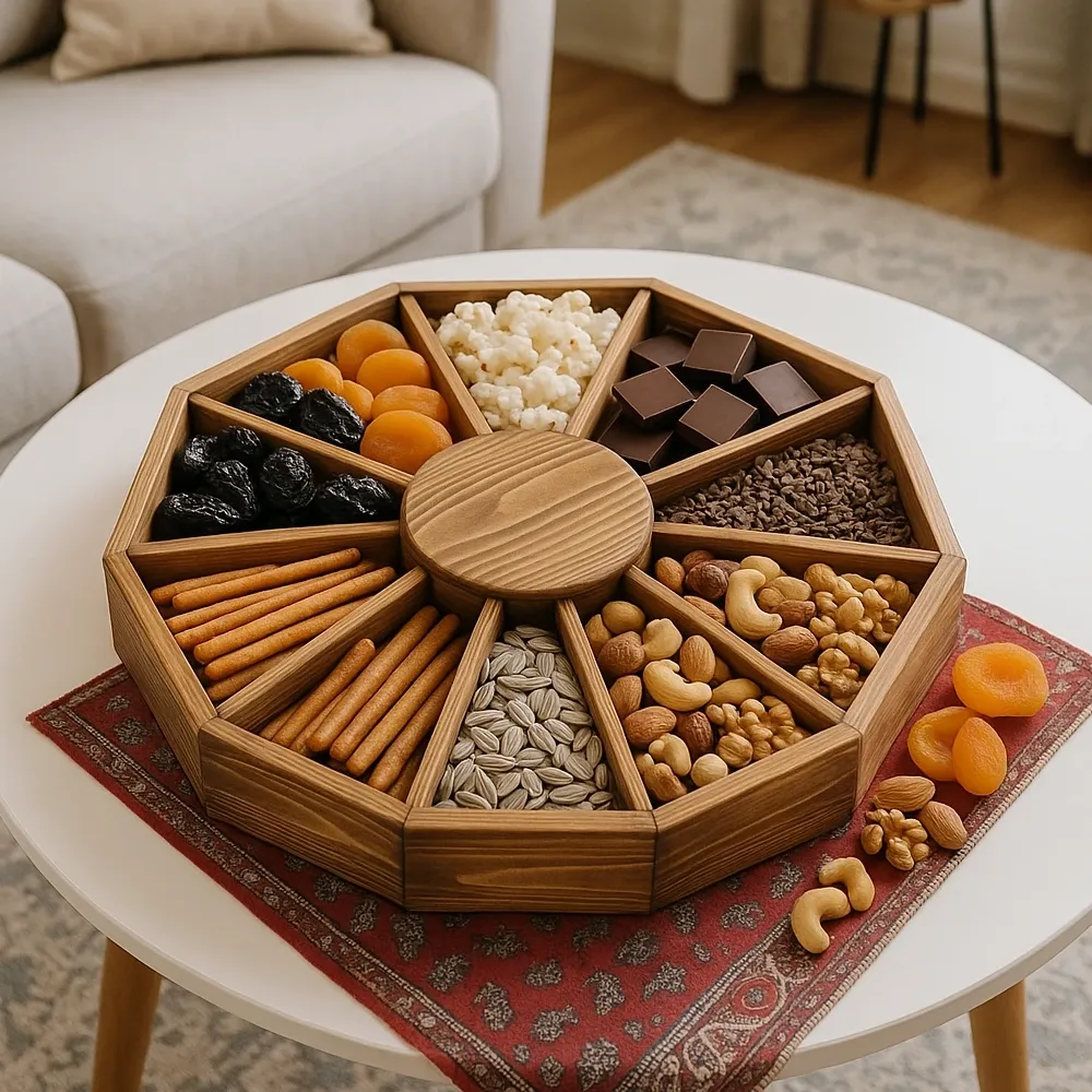 خرید اردوخوری چوبی هشت ضلعی دست ساز